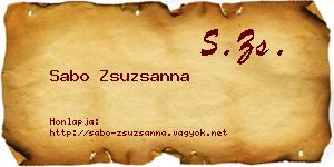 Sabo Zsuzsanna névjegykártya