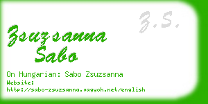 zsuzsanna sabo business card